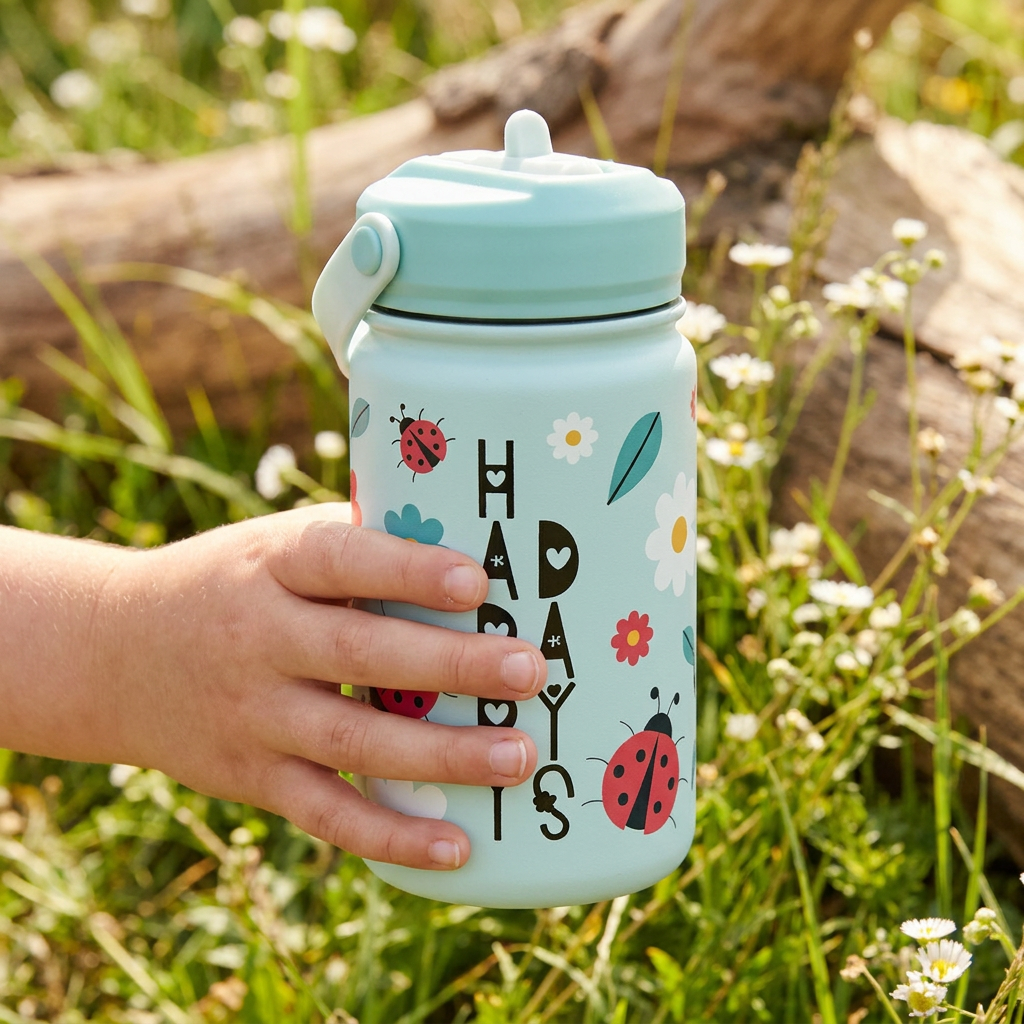 Botella térmica infantil 330 ml - Happy Days - Mint
