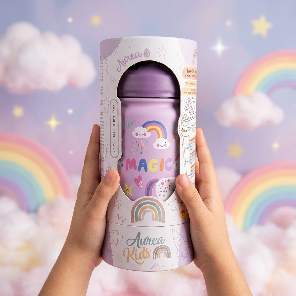 Botella térmica infantil 330 ml - Magic - Lilac