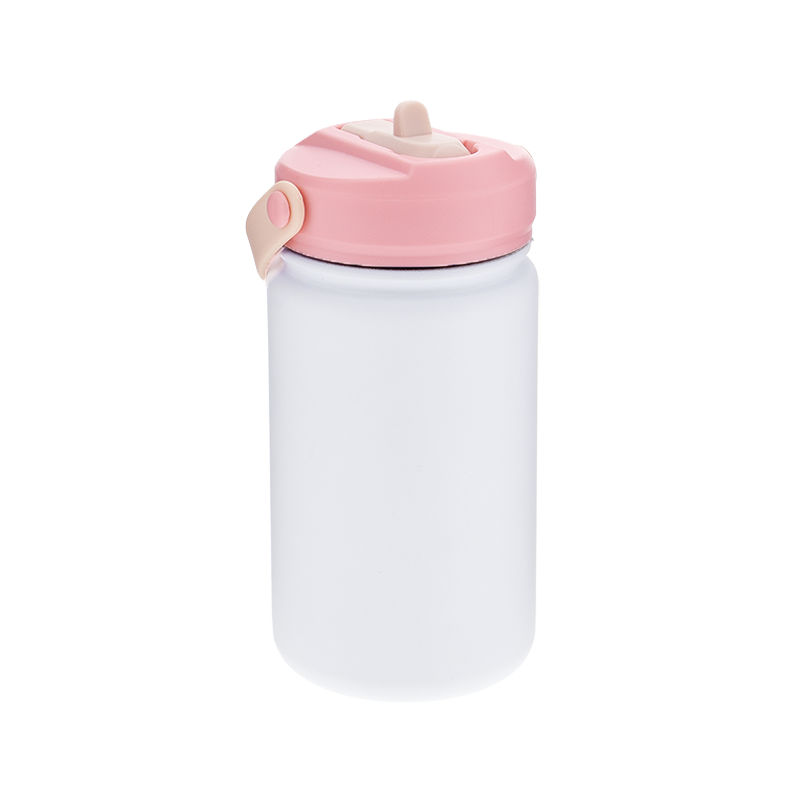 Botella acero 330ml con adaptador infantil con pajita - Lisa