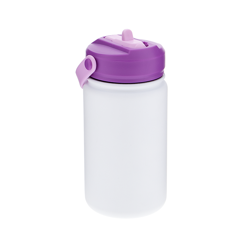 Botella acero 330ml con adaptador infantil con pajita - Lisa