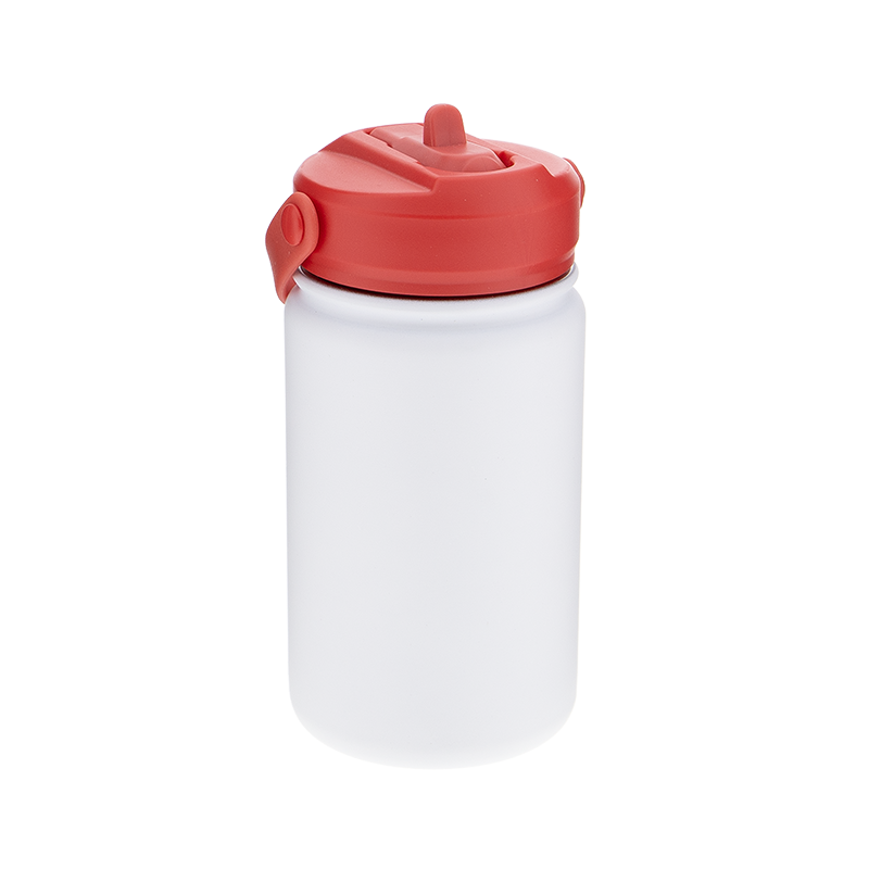 Botella acero 330ml con adaptador infantil con pajita - Lisa