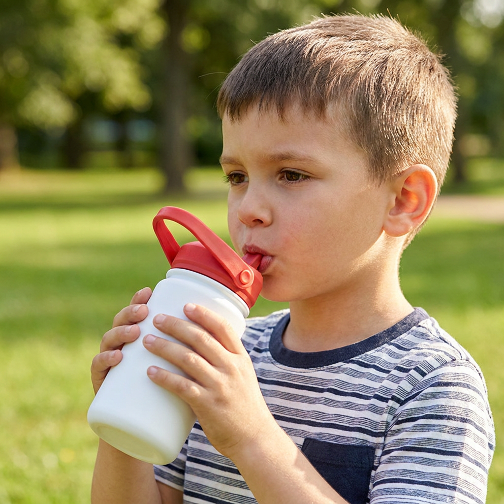 Botella Térmica de Acero Inoxidable con Adaptador Infantil – Lisa | Aurea Kids