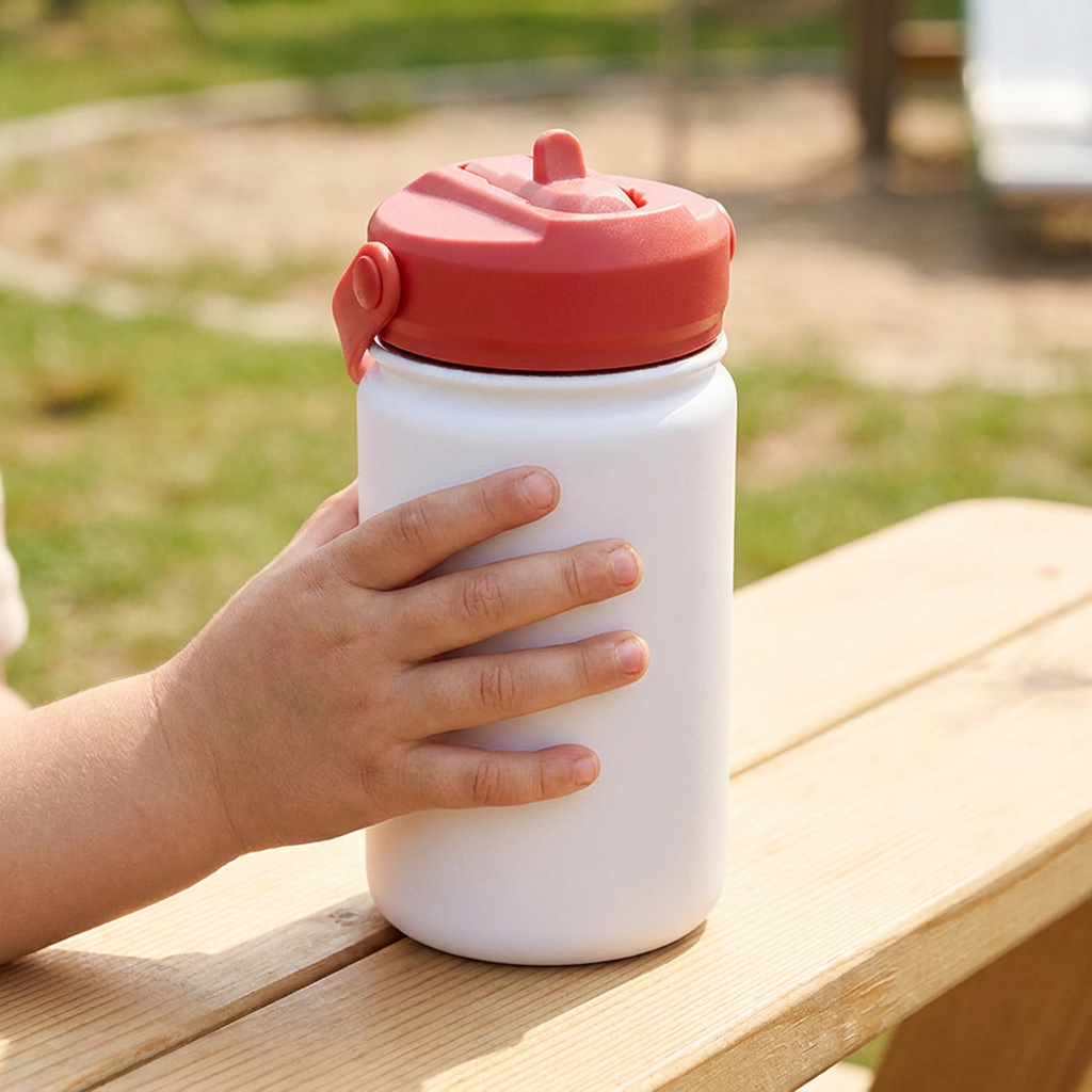 Botella Térmica de Acero Inoxidable con Adaptador Infantil – Lisa | Aurea Kids