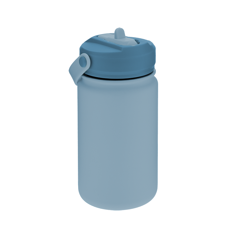 Botella acero 330ml con adaptador infantil con pajita - Lisa
