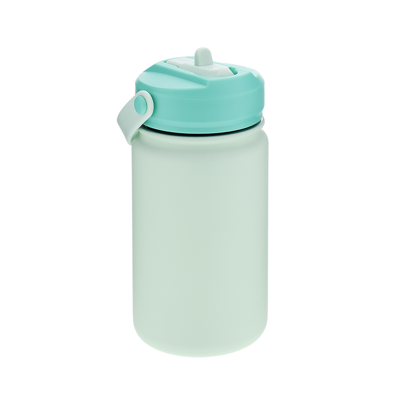 Botella acero 330ml con adaptador infantil con pajita - Lisa