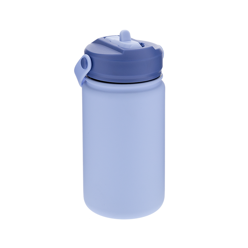 Botella acero 330ml con adaptador infantil con pajita - Lisa