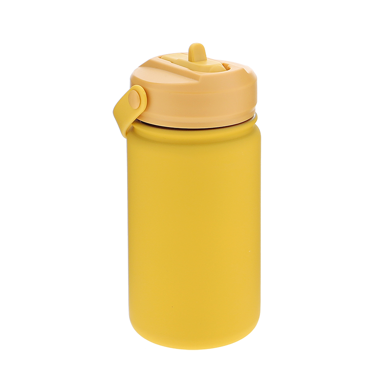 Botella acero 330ml con adaptador infantil con pajita - Lisa