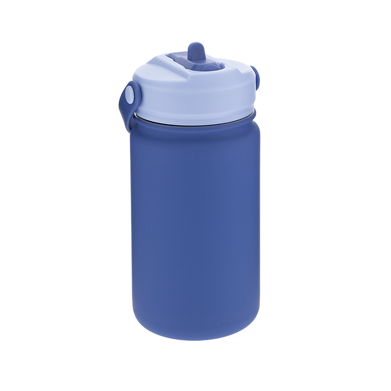 Botella acero 330ml con adaptador infantil con pajita - Lisa