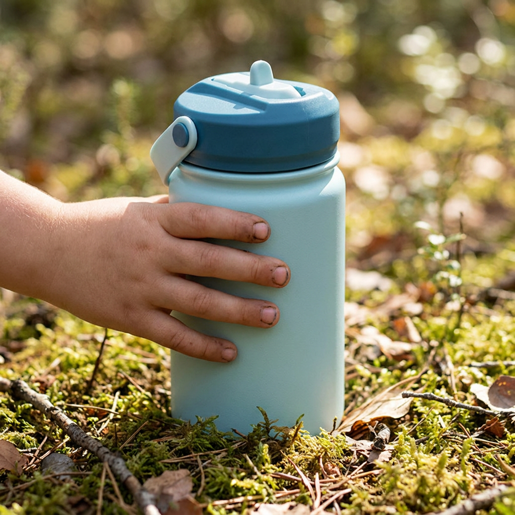 Botella Térmica de Acero Inoxidable con Adaptador Infantil – Lisa | Aurea Kids