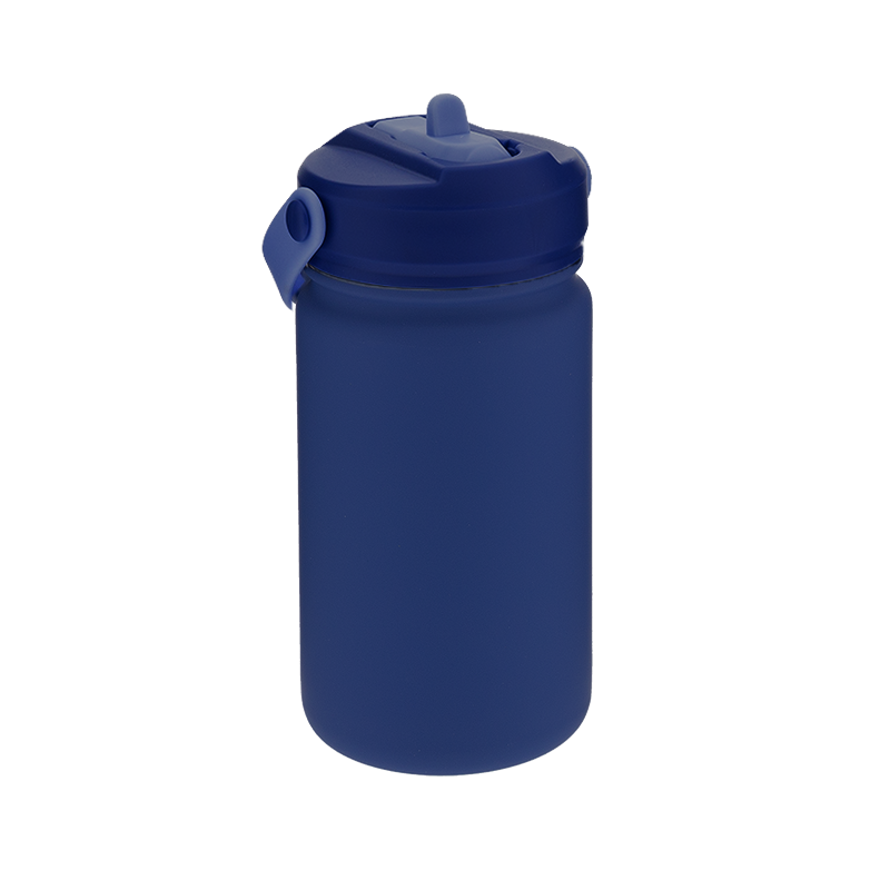 Botella acero 330ml con adaptador infantil con pajita - Lisa
