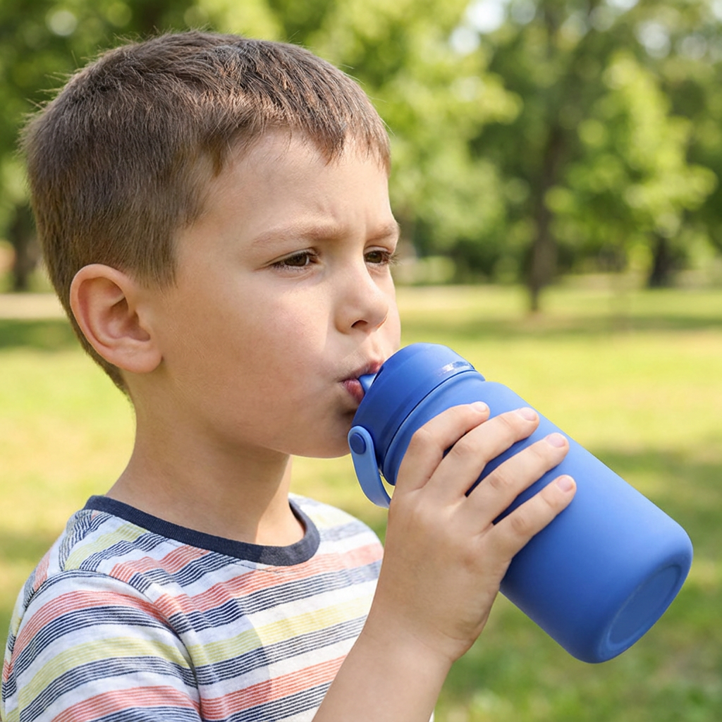 Botella Térmica de Acero Inoxidable con Adaptador Infantil – Lisa | Aurea Kids