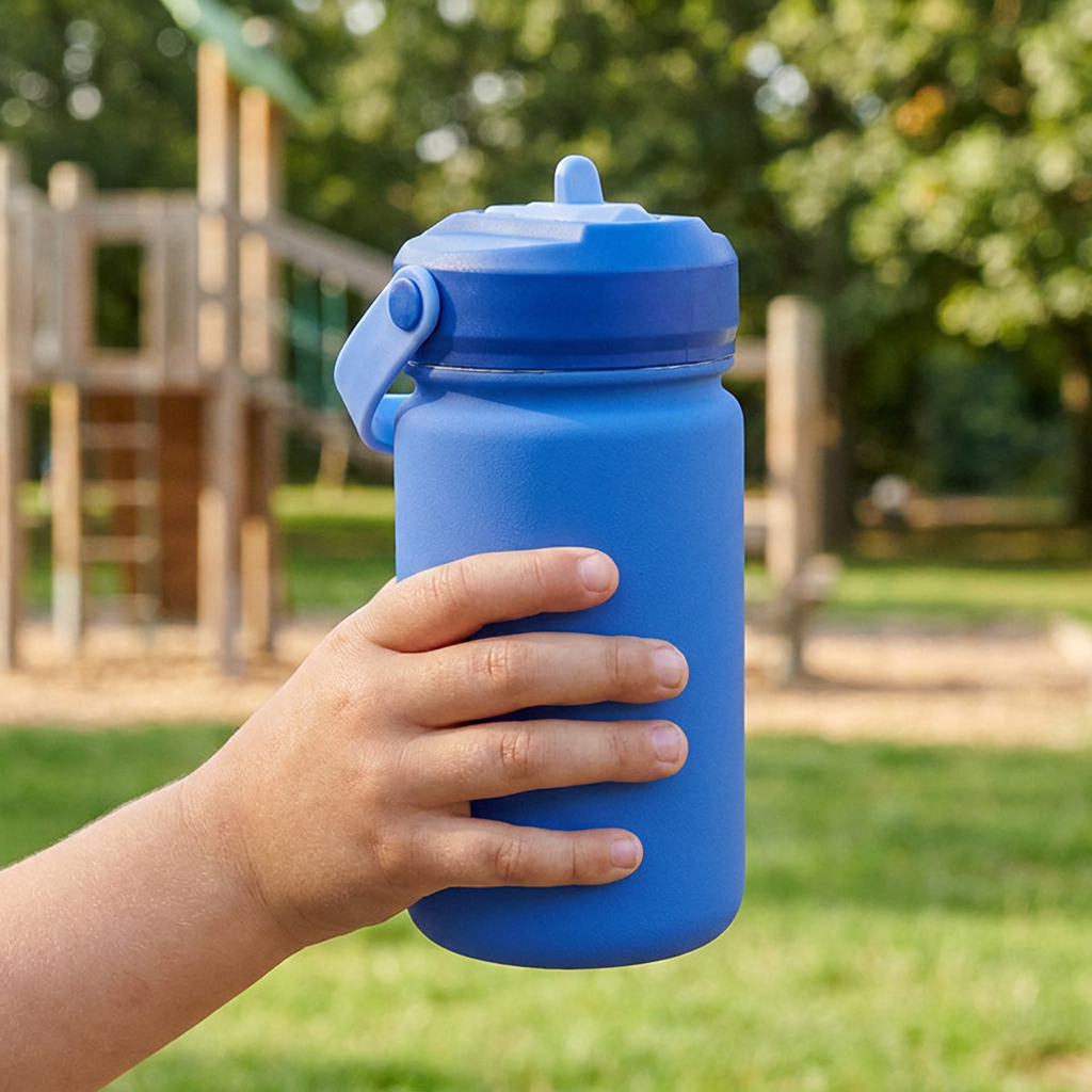 Botella Térmica de Acero Inoxidable con Adaptador Infantil – Lisa | Aurea Kids