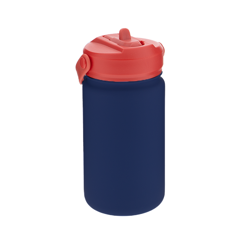 Botella acero 330ml con adaptador infantil con pajita - Lisa