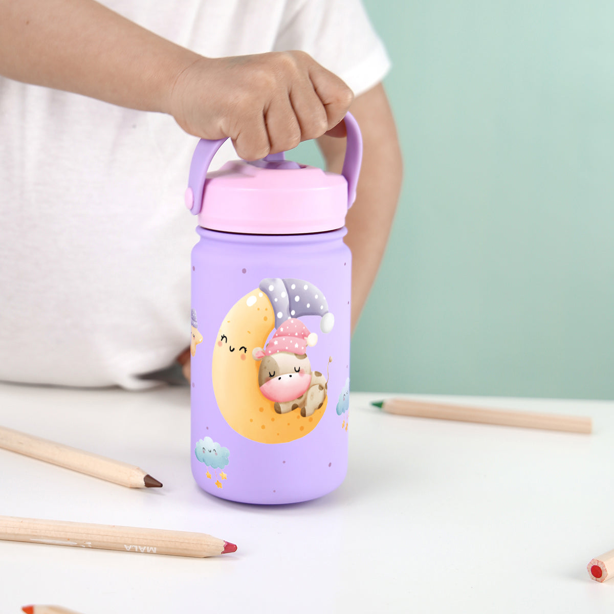 Botella Térmica de Acero Inoxidable con Adaptador Infantil – Sweet Dreams | Aurea Kids