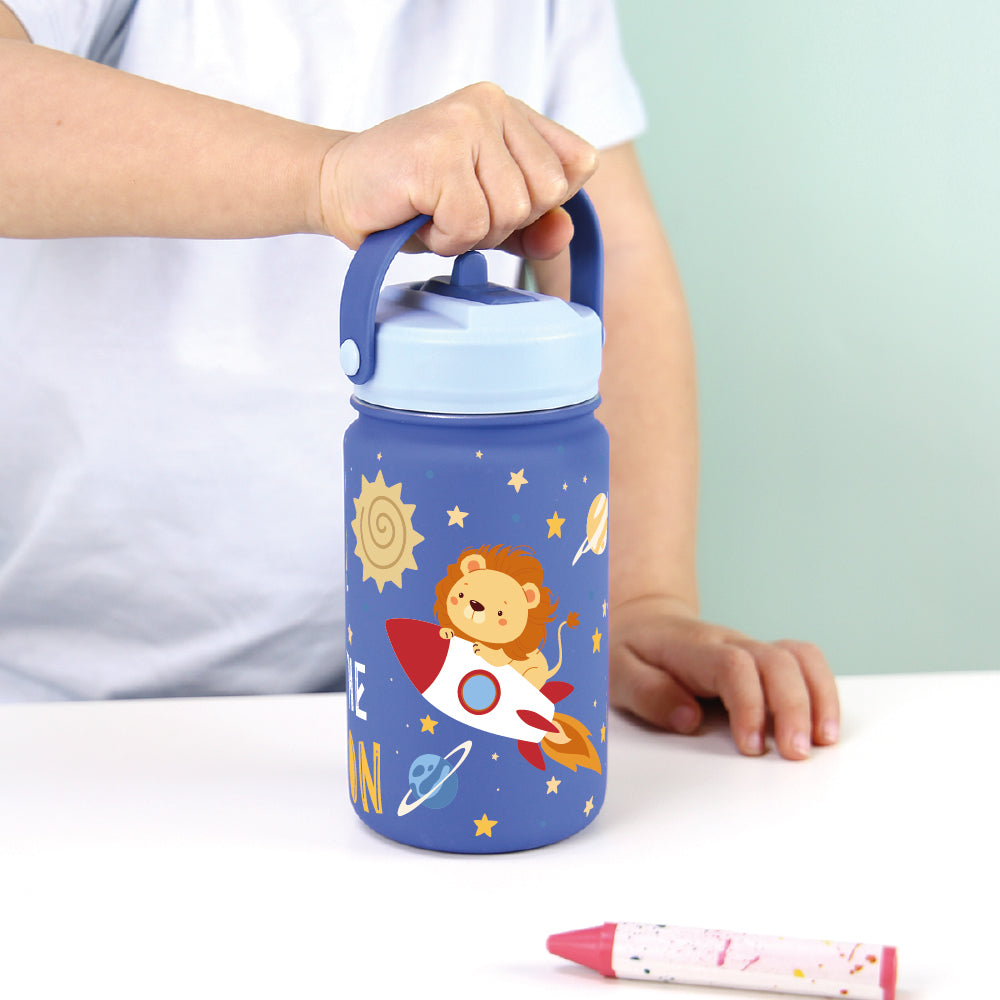 Botella Térmica de Acero Inoxidable con Adaptador Infantil – Space Adventure | Aurea Kids