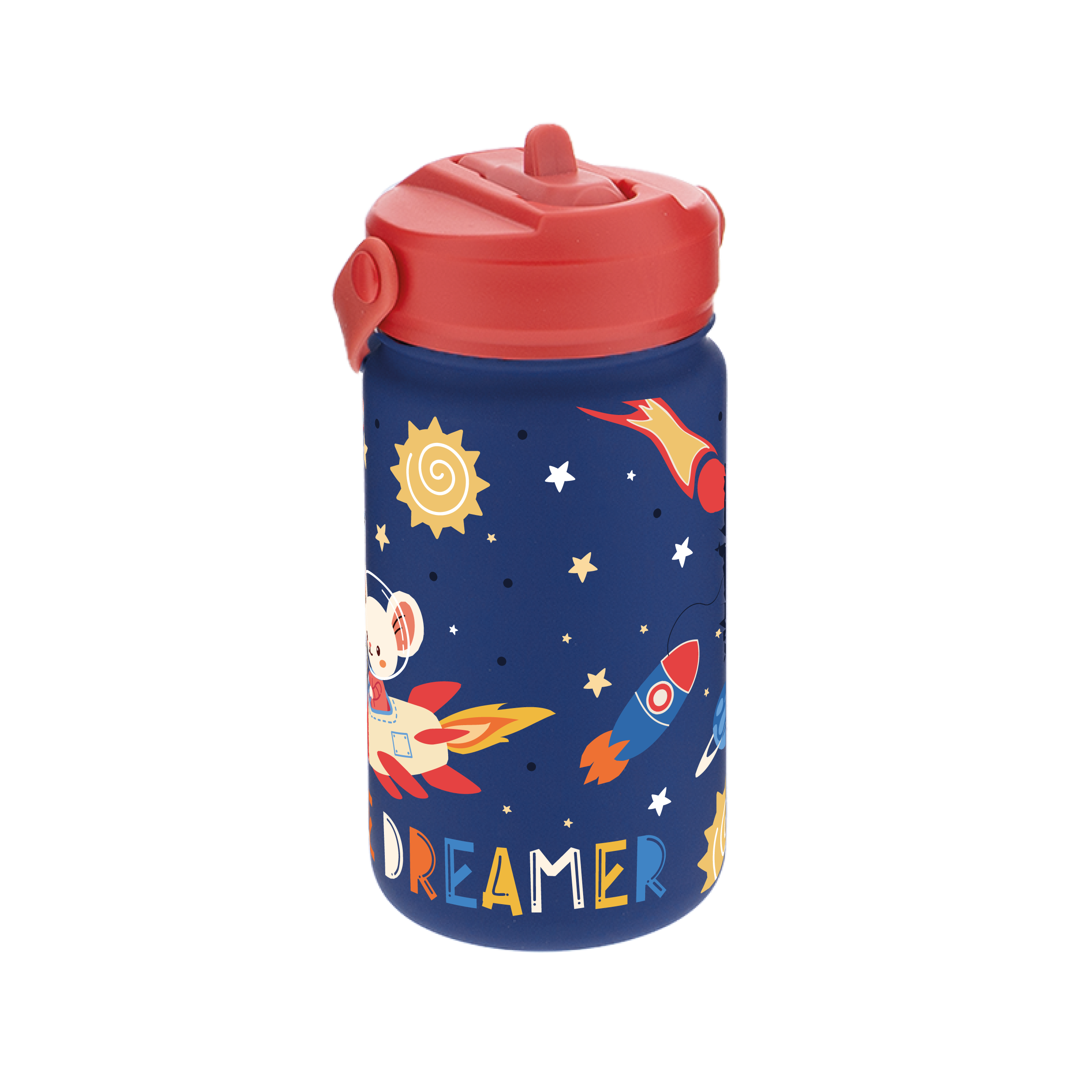 Botella Térmica de Acero Inoxidable con Adaptador Infantil – Space Adventure | Aurea Kids