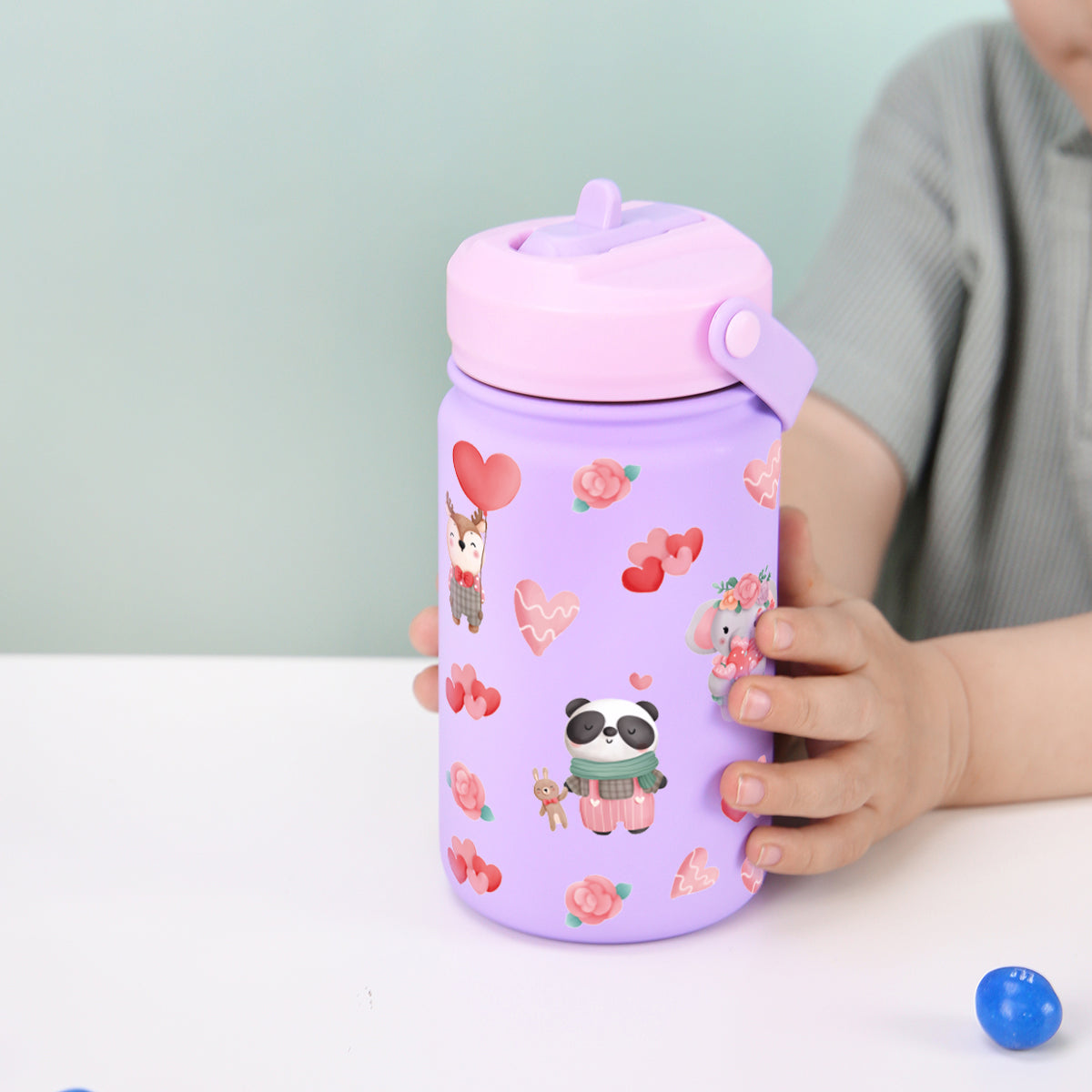 Botella Térmica de Acero Inoxidable con Adaptador Infantil – Lovely Travellers | Aurea Kids