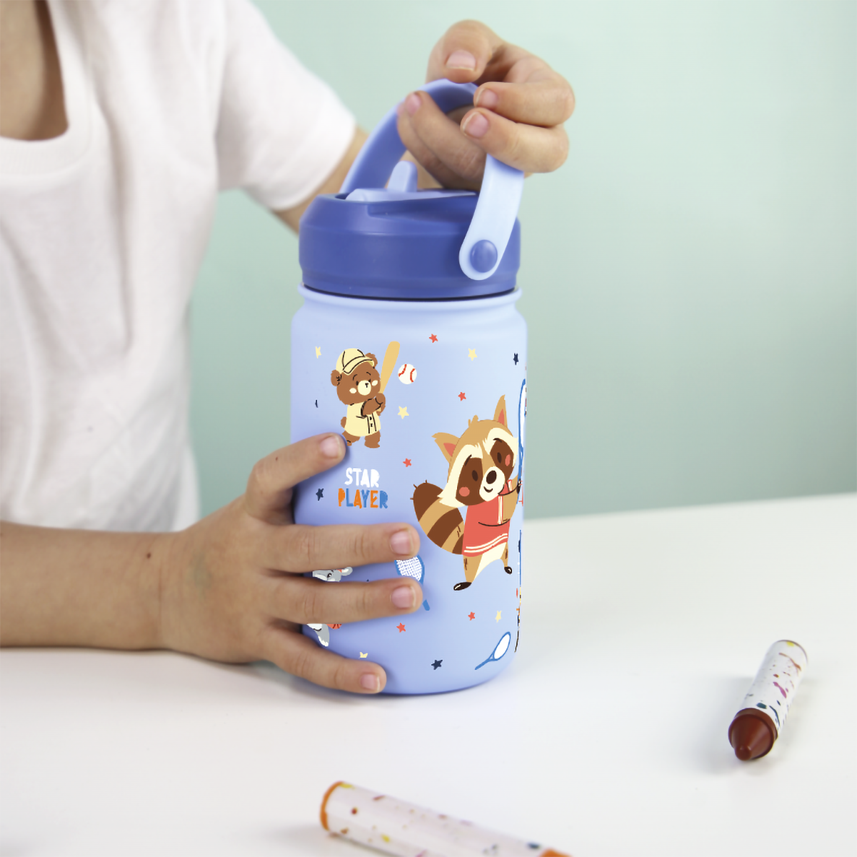 Botella infantil de acero inoxidable - Star Players