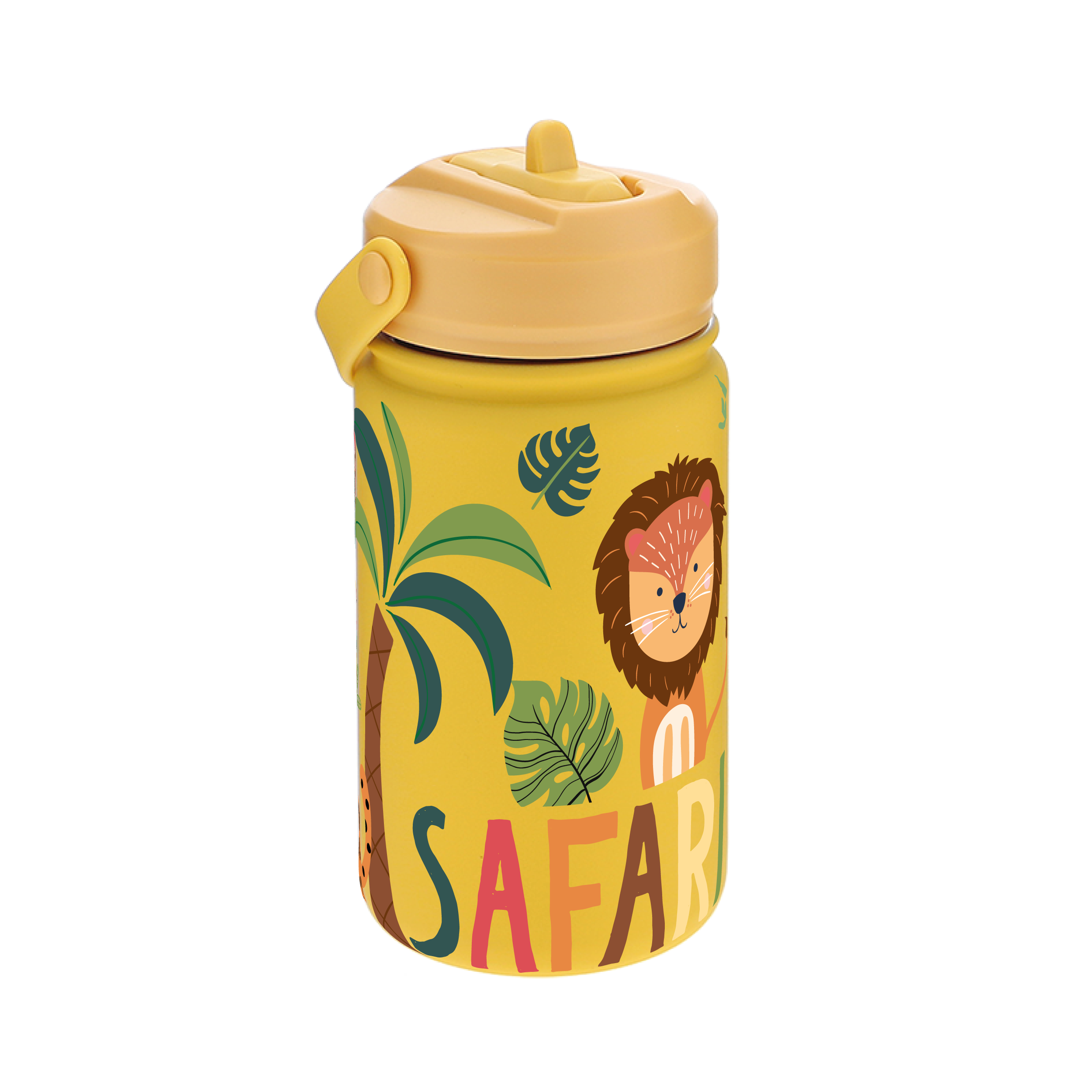Botella Térmica de Acero Inoxidable con Adaptador Infantil – Safari | Aurea Kids
