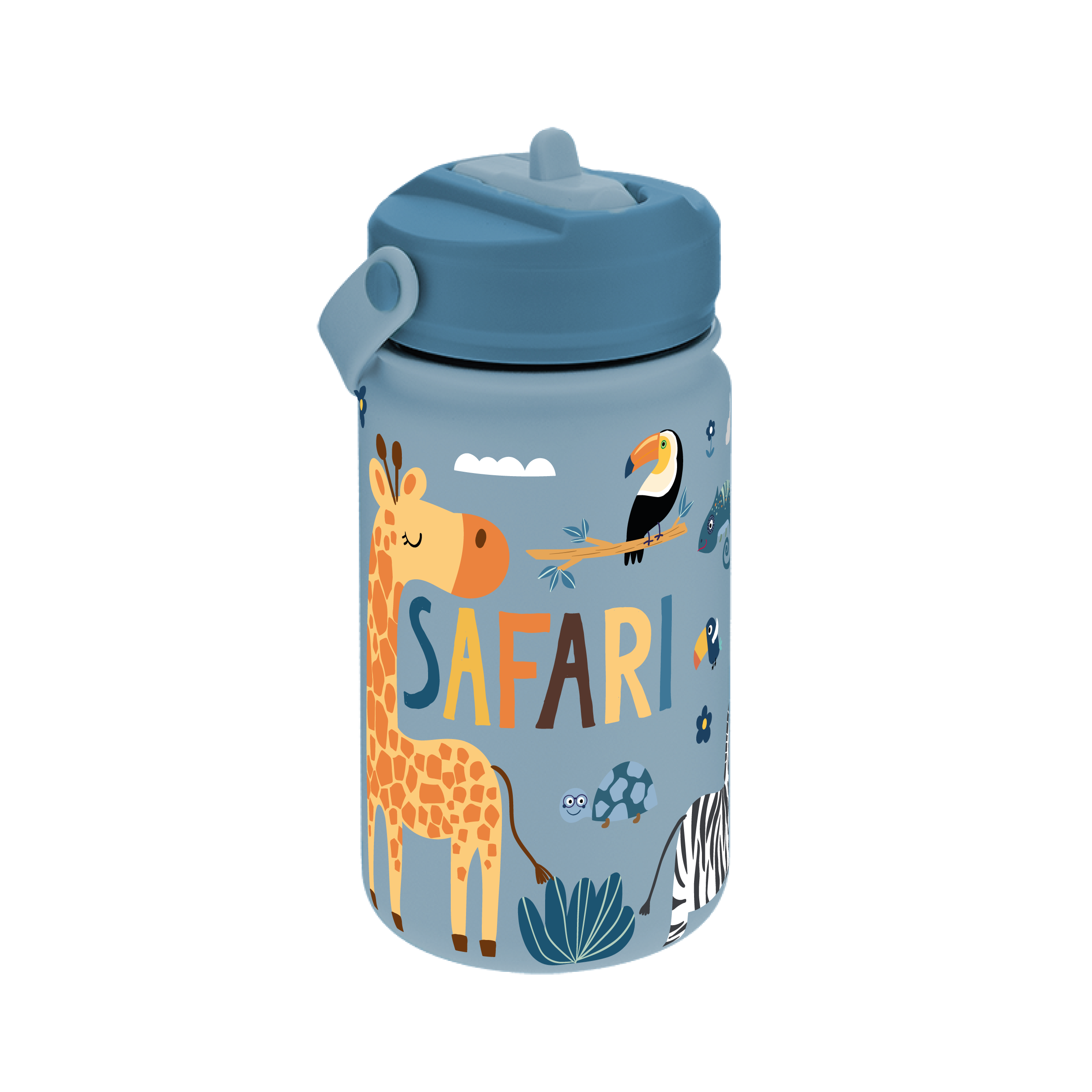 Botella Térmica de Acero Inoxidable con Adaptador Infantil – Safari | Aurea Kids