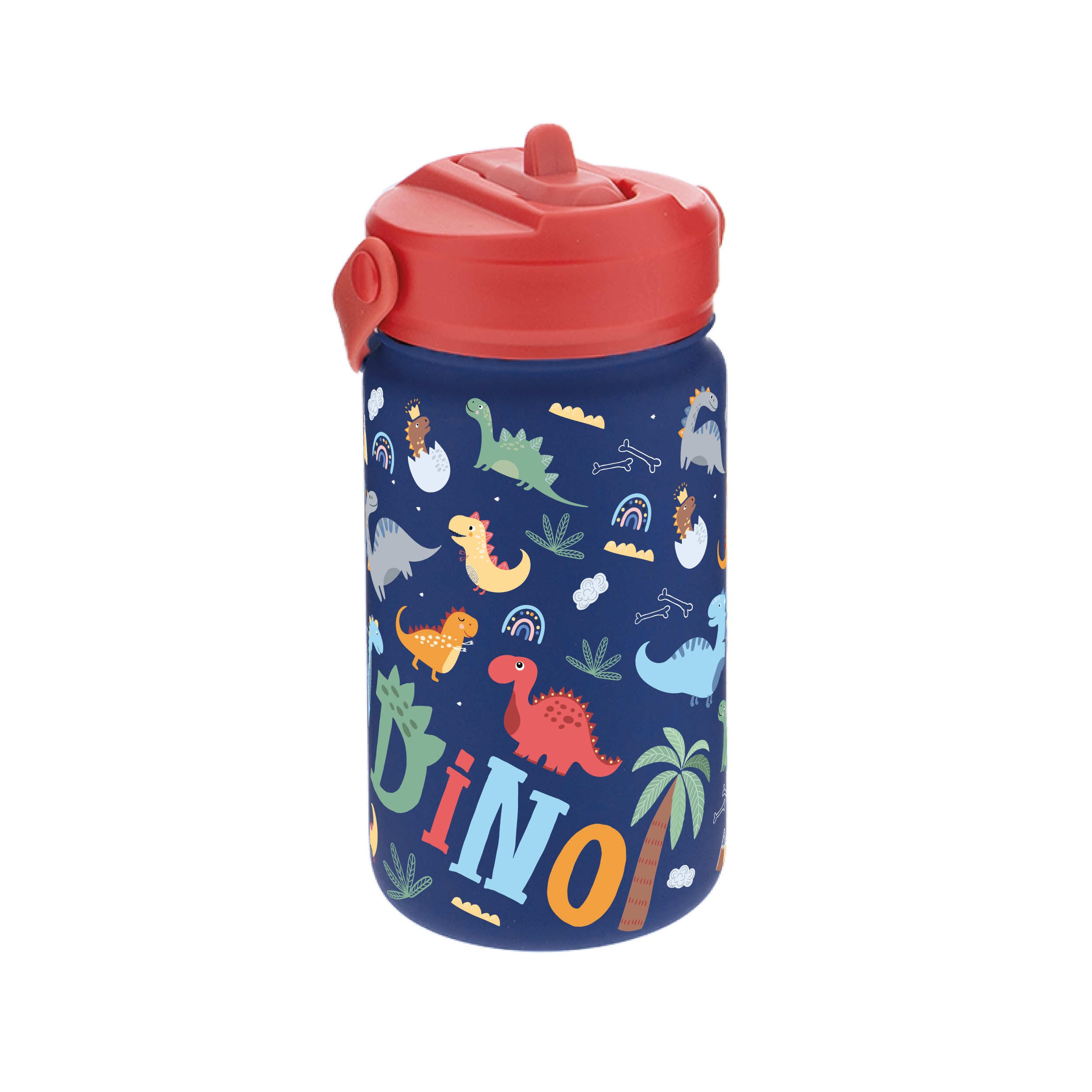 Botella Térmica de Acero Inoxidable con Adaptador Infantil – Dino Land | Aurea Kids