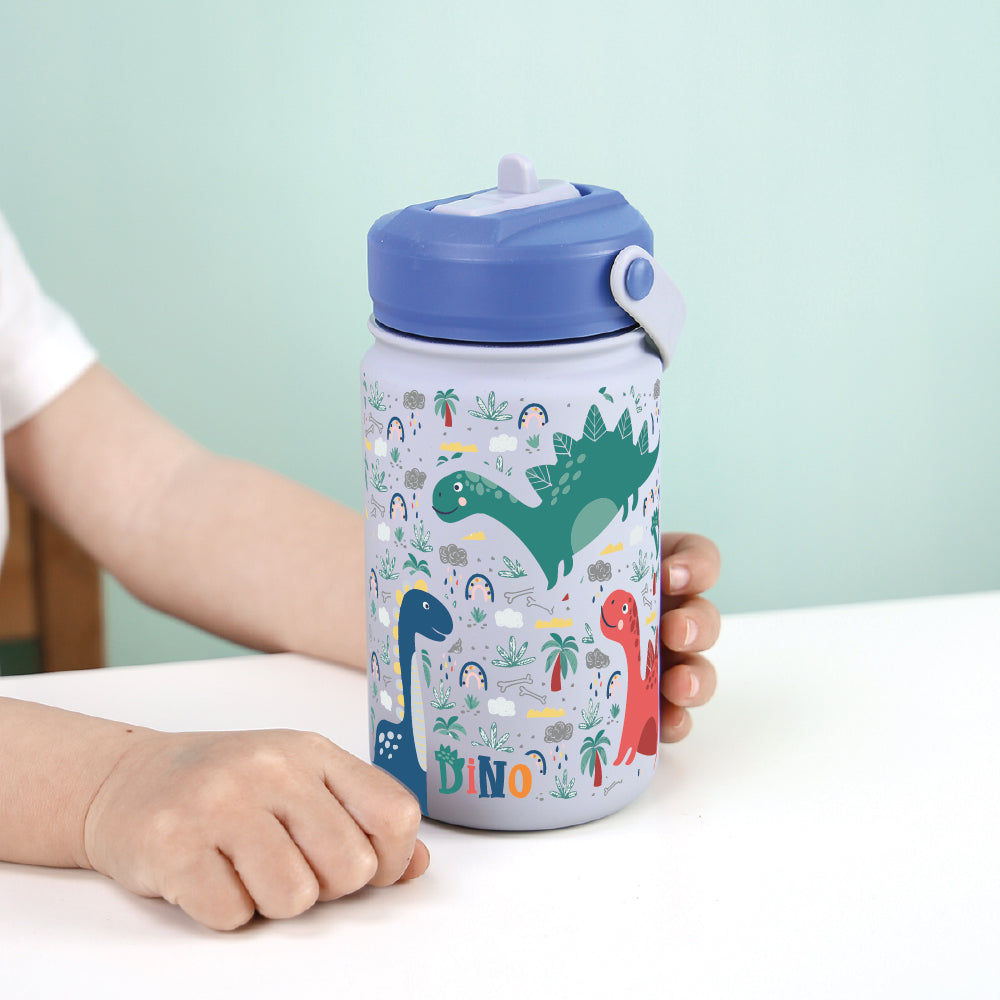 Botella infantil de acero inoxidable - Dino Land