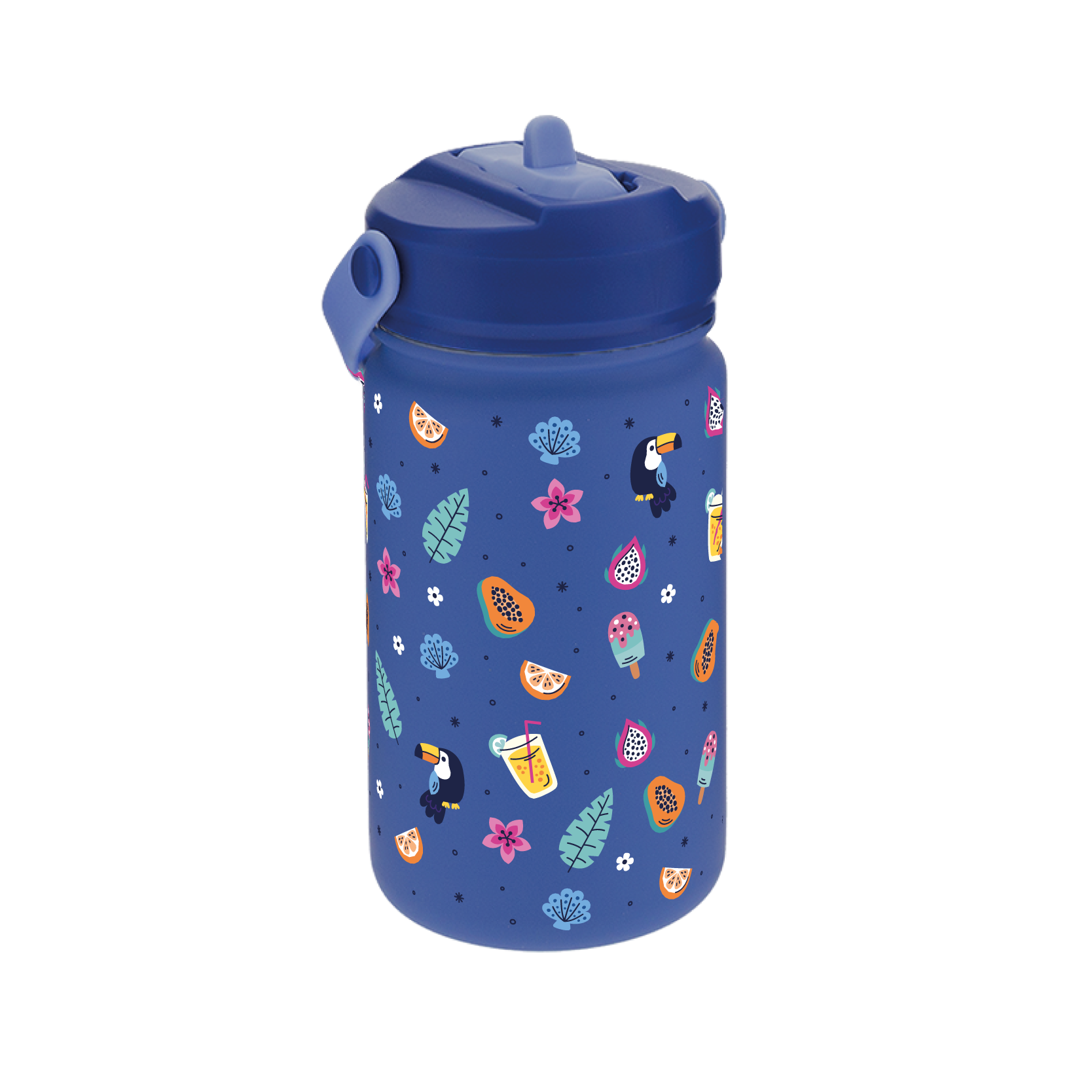 Botella Térmica de Acero Inoxidable con Adaptador Infantil – Tropical Fun | Aurea Kids