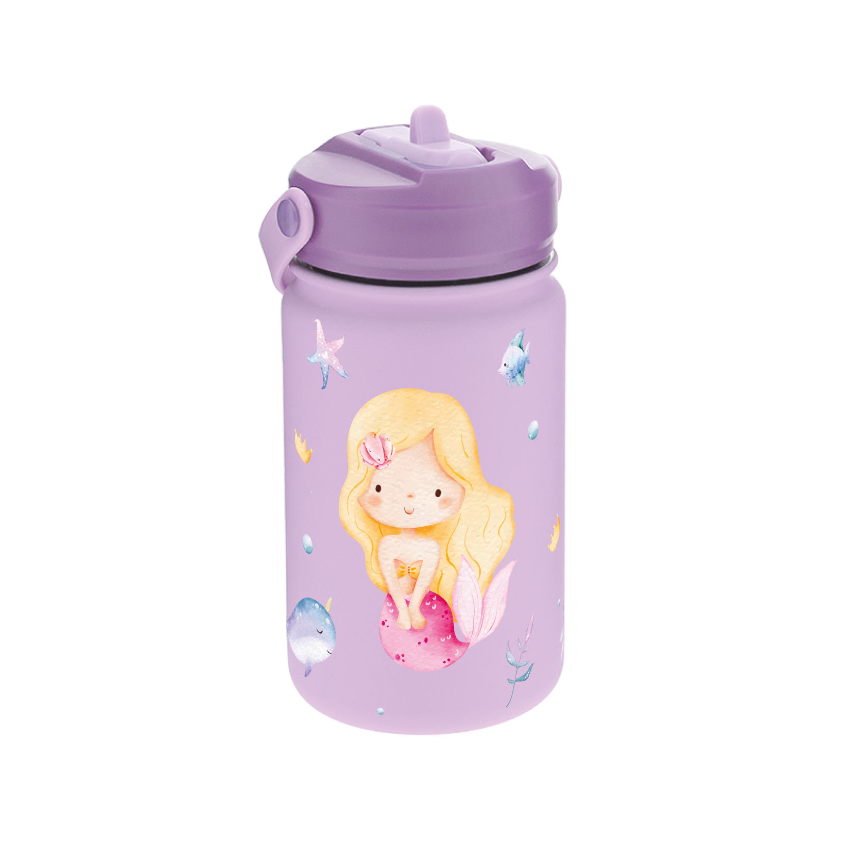 Botella Térmica de Acero Inoxidable con Adaptador Infantil – Sea Princess | Aurea Kids