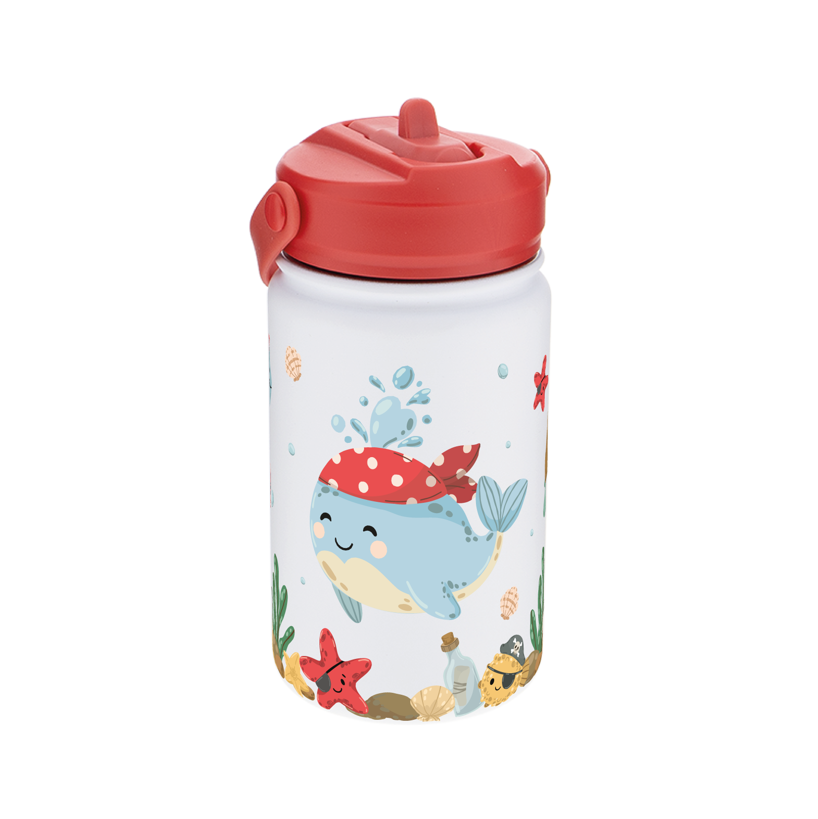 Botella Térmica de Acero Inoxidable con Adaptador Infantil – Sea Explorers | Aurea Kids