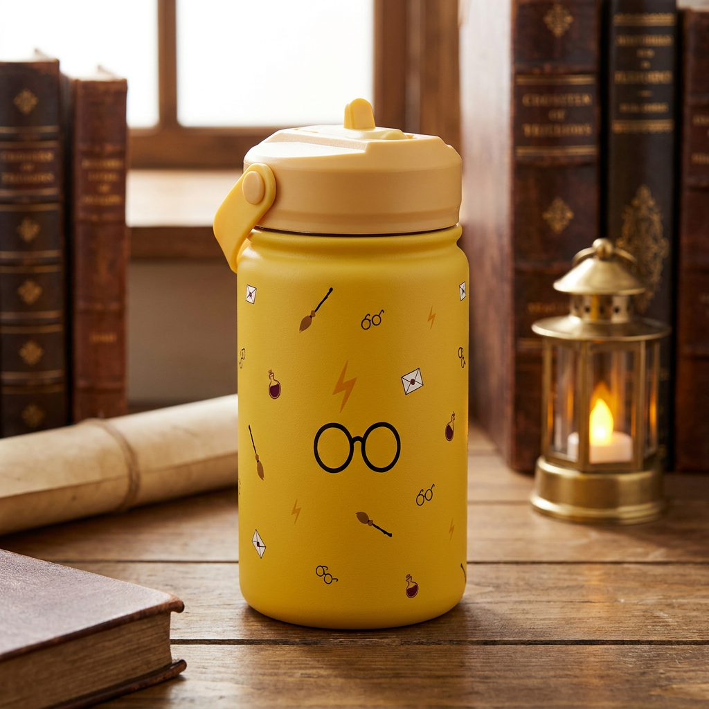 Botella Térmica de Acero Inoxidable con Adaptador Infantil – Wizard School | Aurea Kids