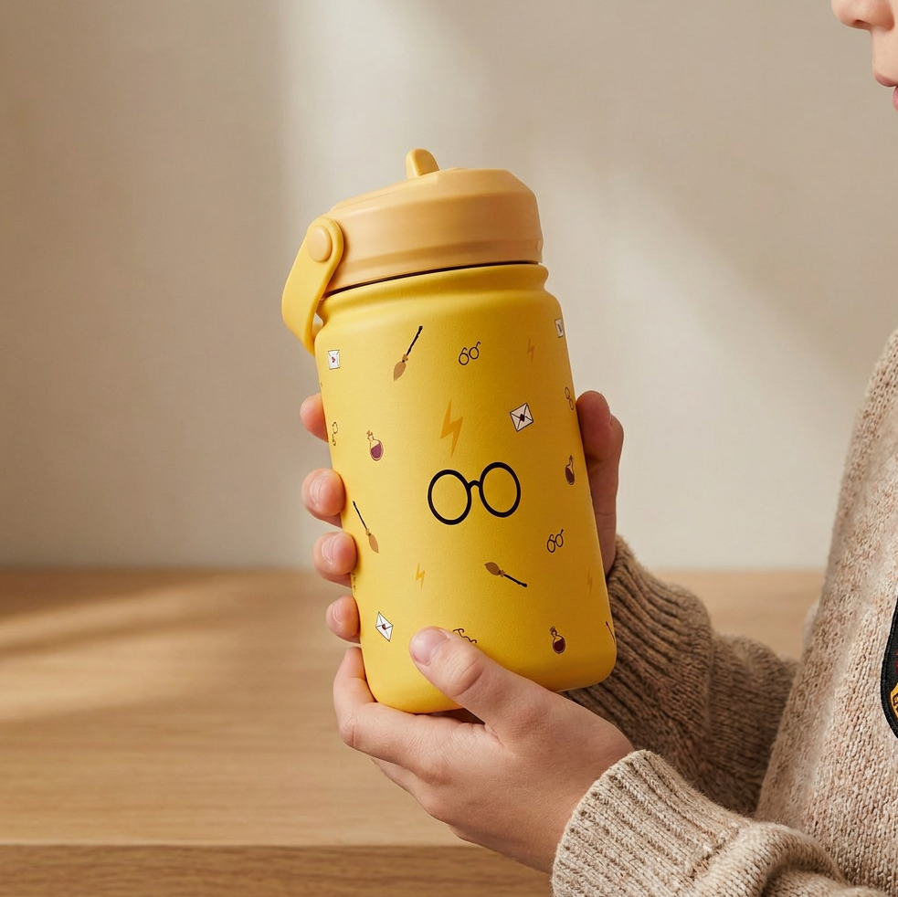 Botella Térmica de Acero Inoxidable con Adaptador Infantil – Wizard School | Aurea Kids