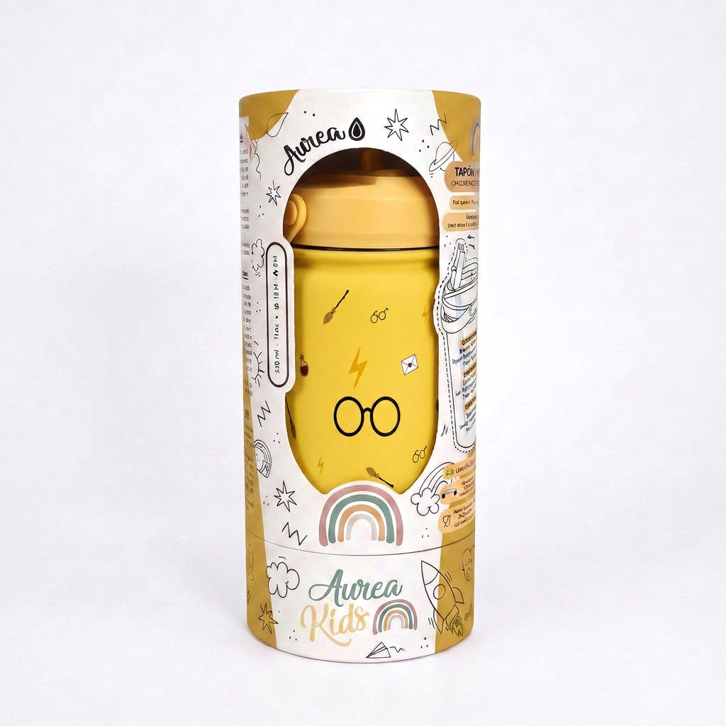 Botella Térmica de Acero Inoxidable con Adaptador Infantil – Wizard School | Aurea Kids