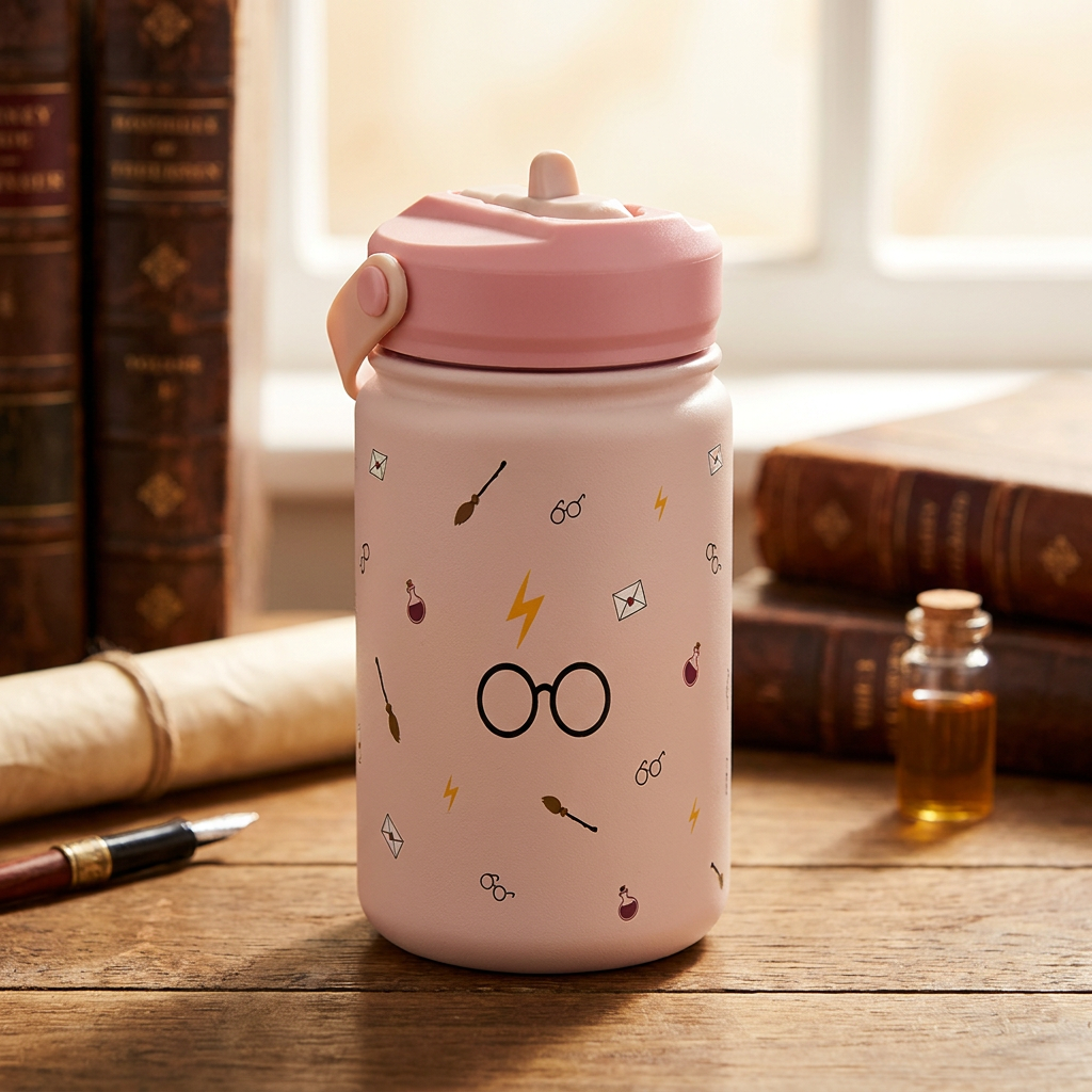 Botella Térmica de Acero Inoxidable con Adaptador Infantil – Wizard School | Aurea Kids