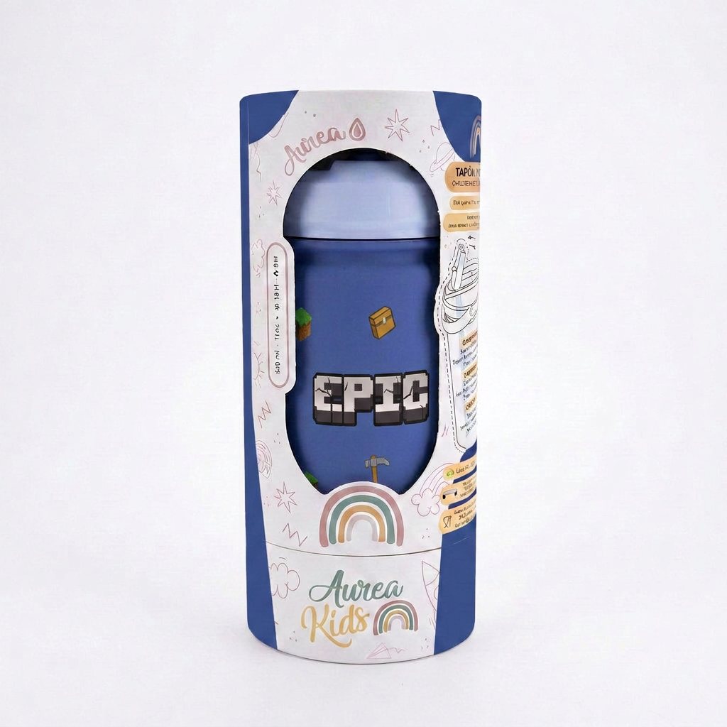 Botella Térmica de Acero Inoxidable con Adaptador Infantil – Pixel Craft | Aurea Kids
