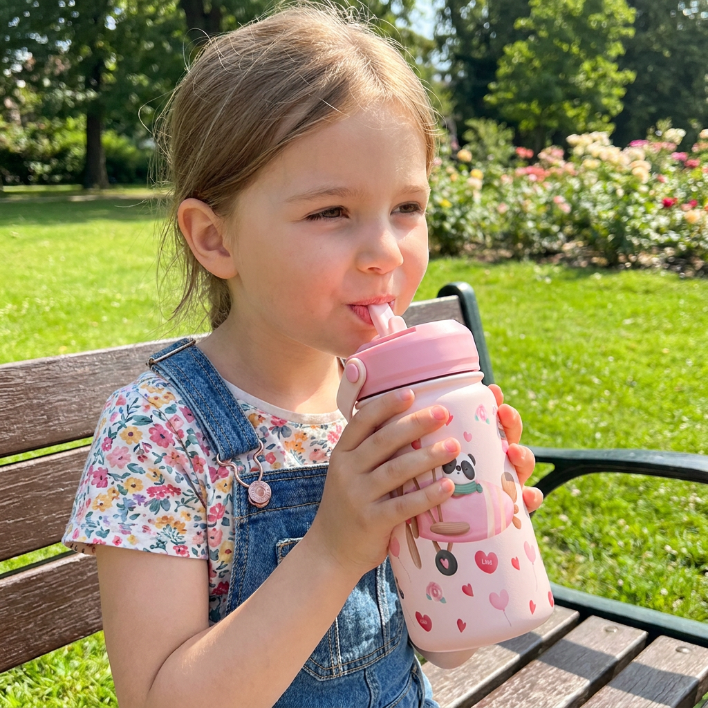 Botella Térmica de Acero Inoxidable con Adaptador Infantil – Lovely Travellers | Aurea Kids
