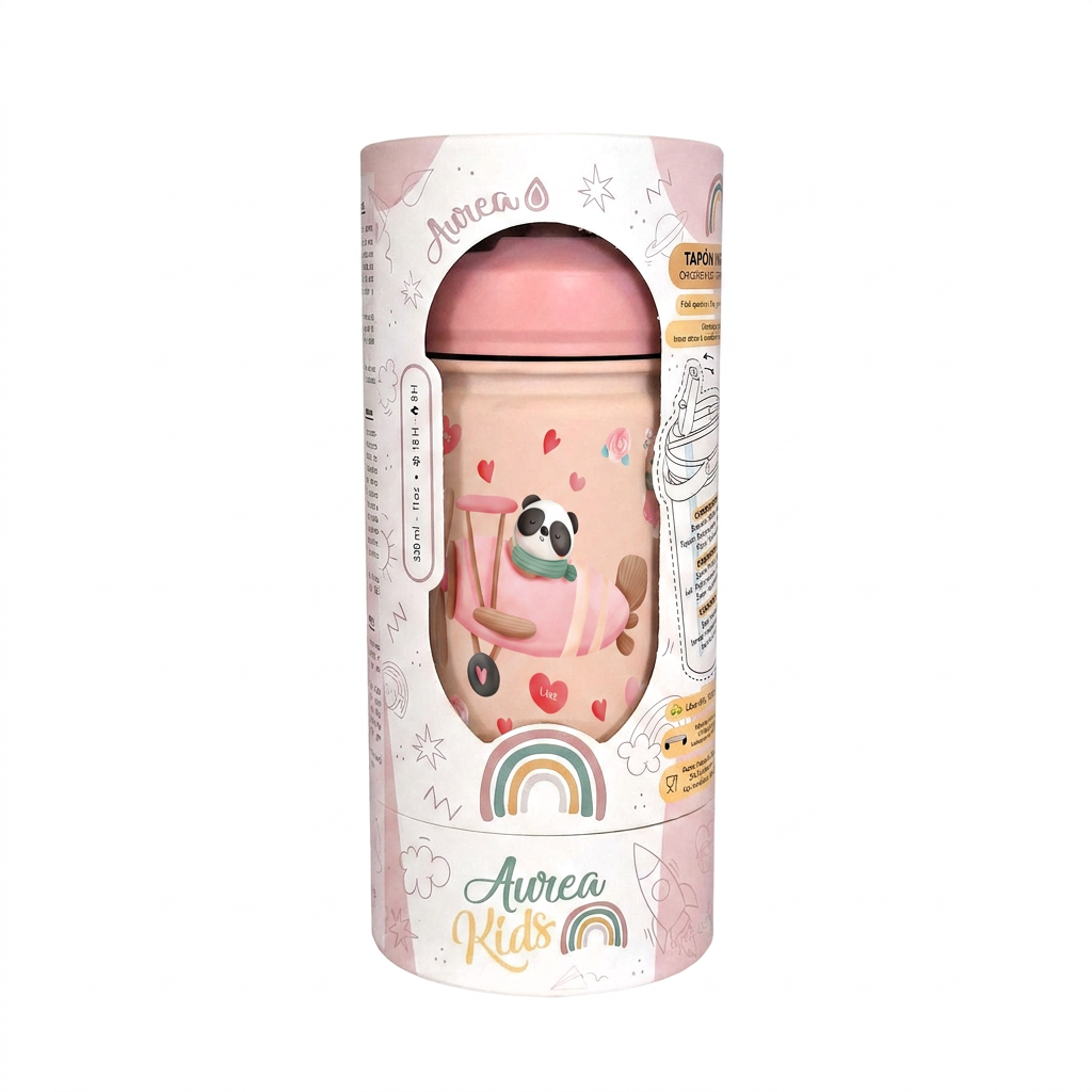 Botella Térmica de Acero Inoxidable con Adaptador Infantil – Lovely Travellers | Aurea Kids
