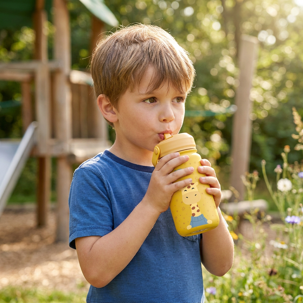 Botella Térmica de Acero Inoxidable con Adaptador Infantil – 3D Animals | Aurea Kids