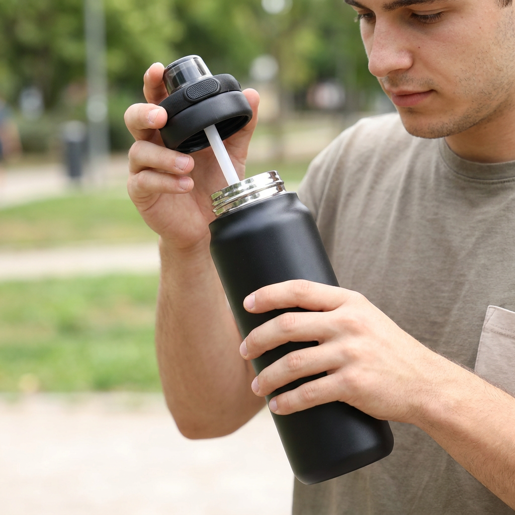 Botella Térmica de Acero Inoxidable Sport – Lisa | Aurea