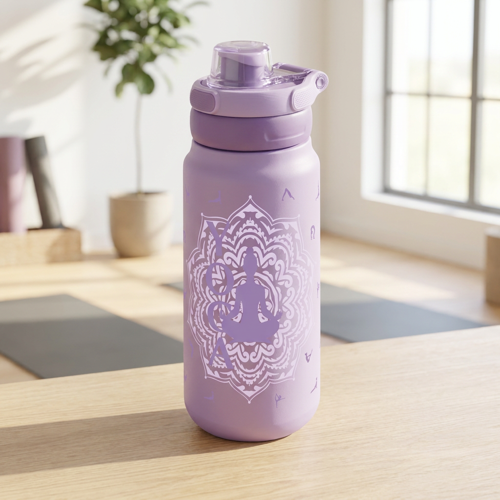 Botella Térmica de Acero Inoxidable Sport – Yoga Zone | Aurea