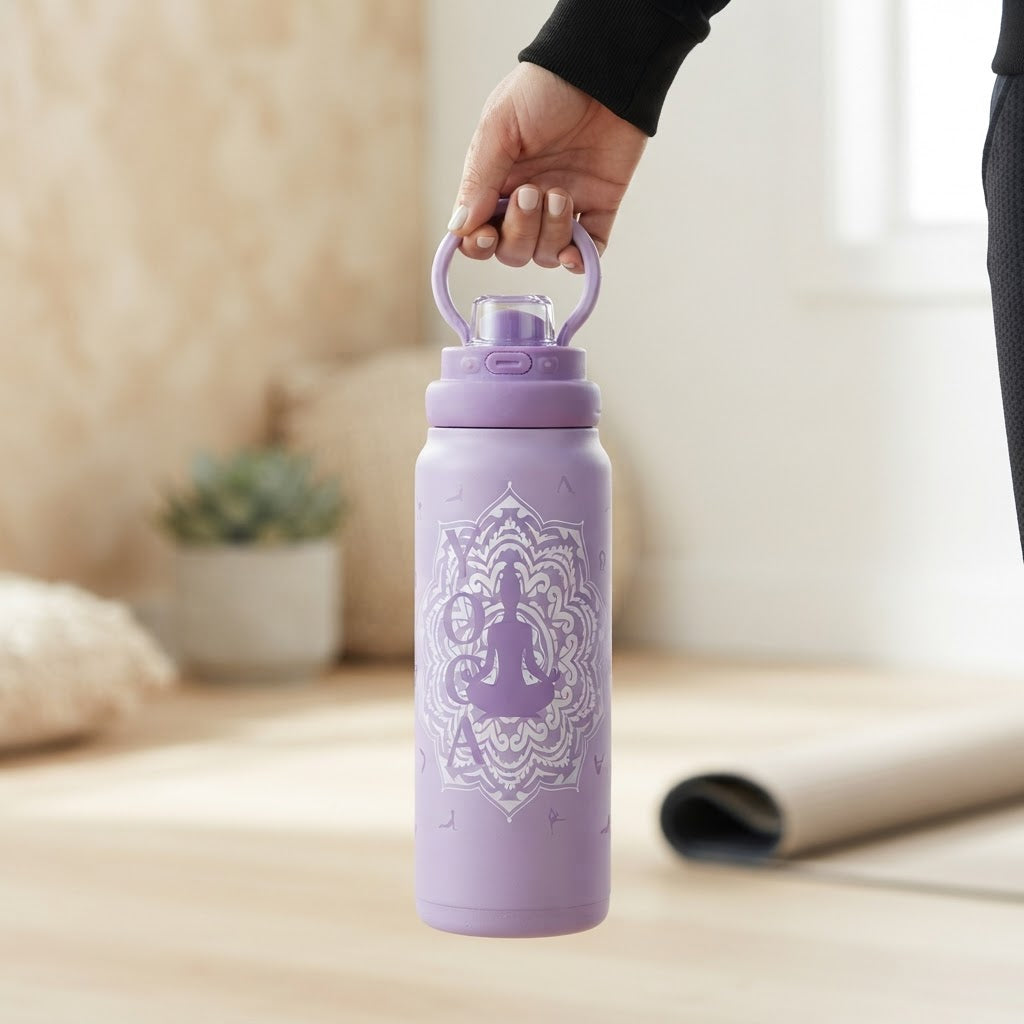 Botella Térmica de Acero Inoxidable Sport – Yoga Zone | Aurea