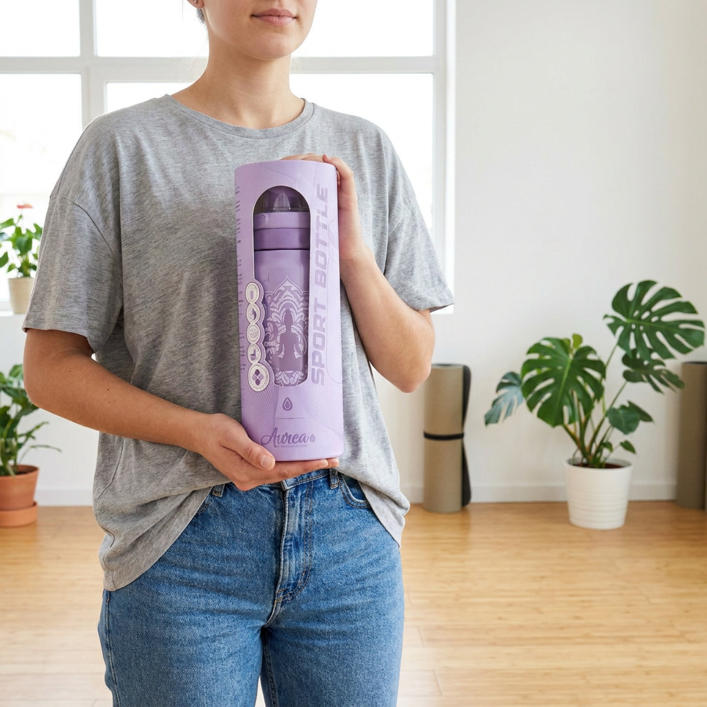Botella Térmica de Acero Inoxidable Sport – Yoga Zone | Aurea