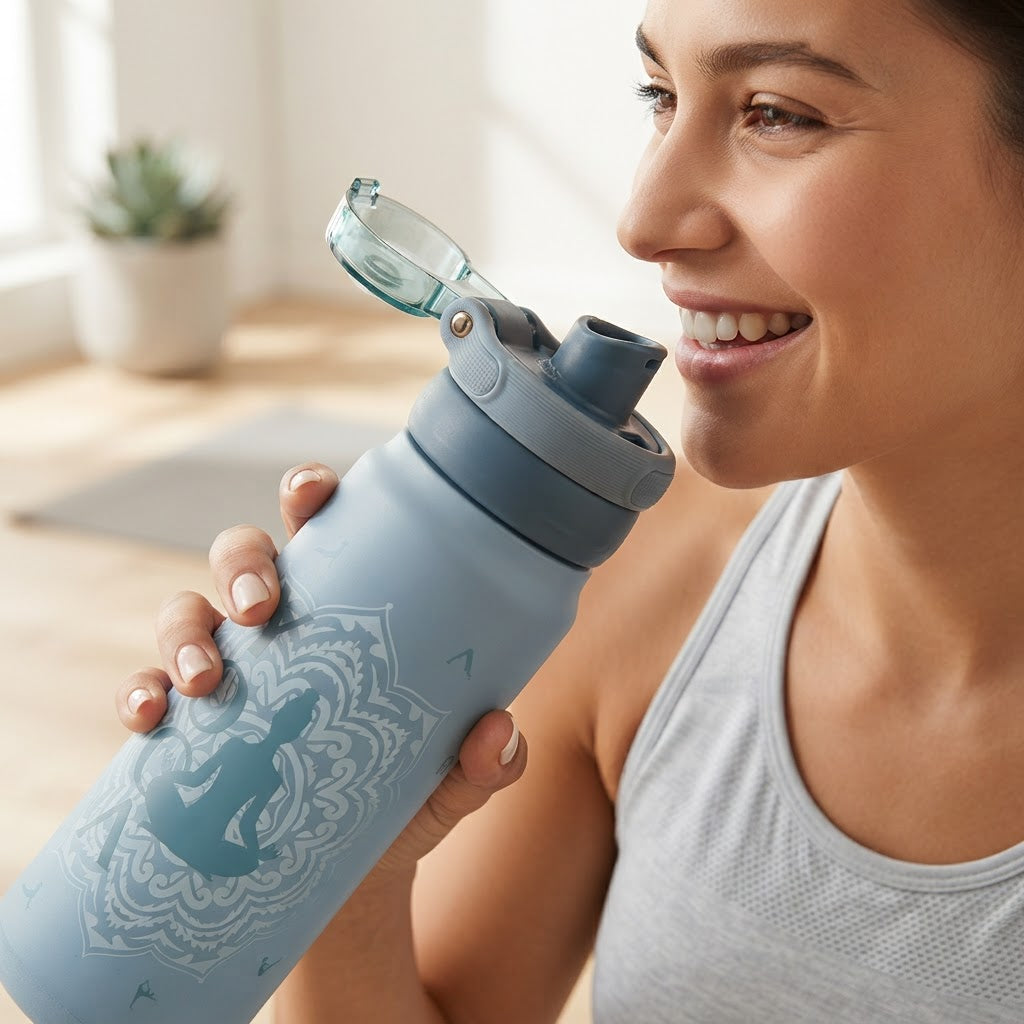 Botella Térmica de Acero Inoxidable Sport – Yoga Zone | Aurea