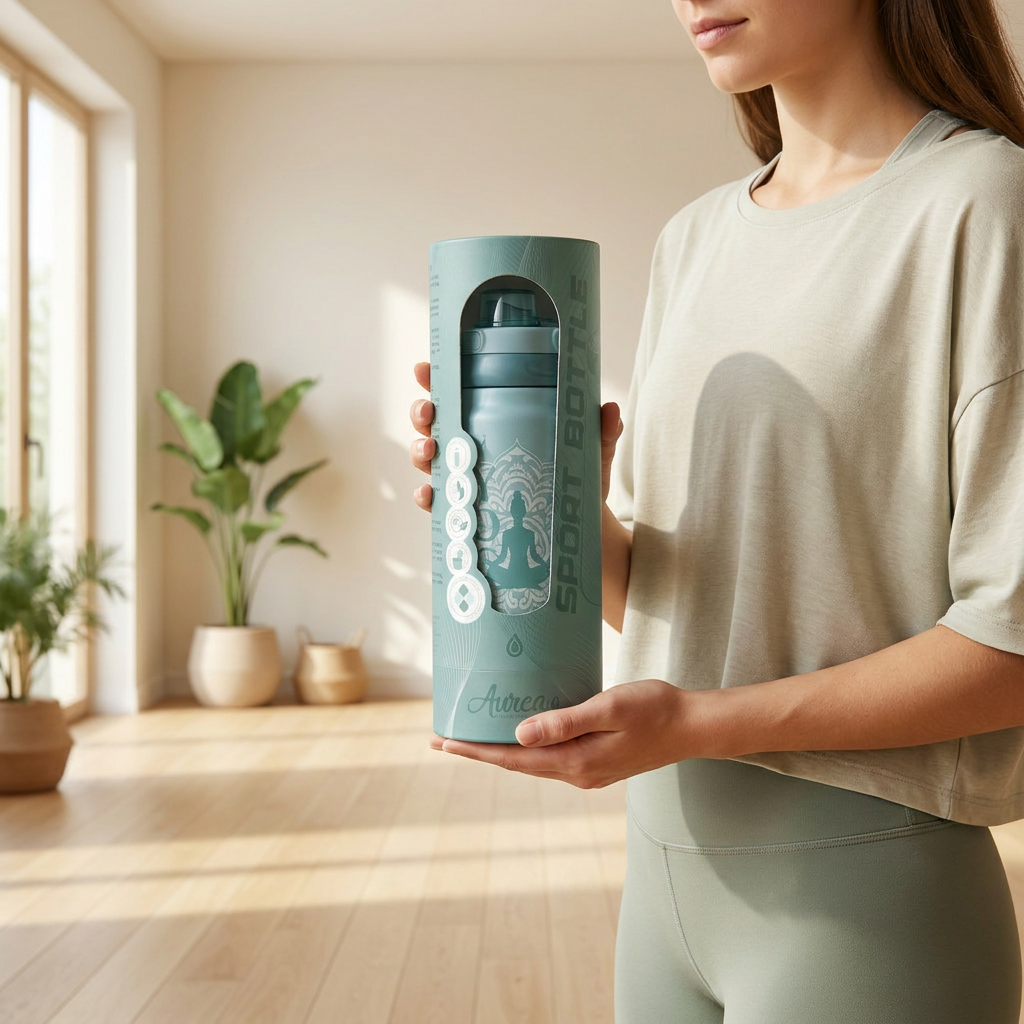 Botella Térmica de Acero Inoxidable Sport – Yoga Zone | Aurea