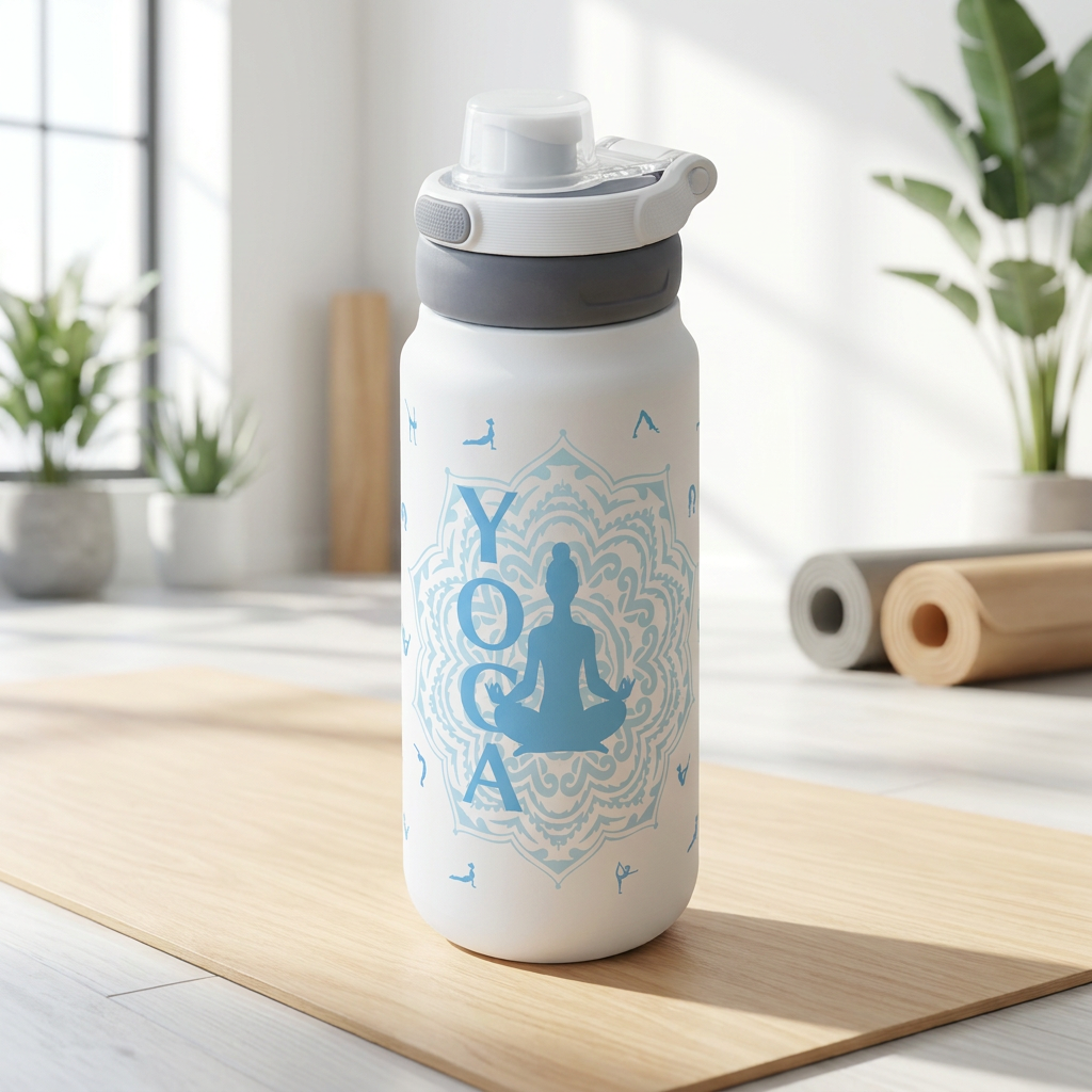 Botella Térmica de Acero Inoxidable Sport – Yoga Zone | Aurea