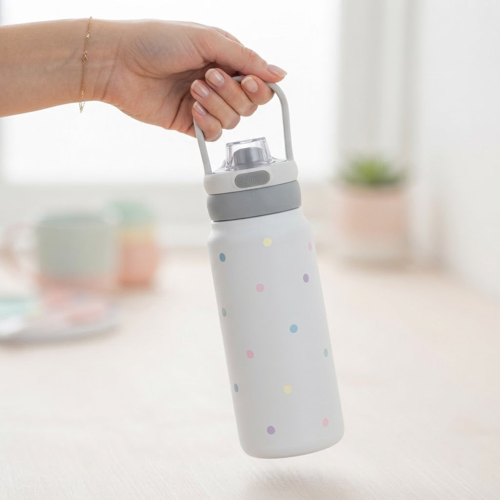 Botella Térmica de Acero Inoxidable Sport – Pastel Dots | Aurea