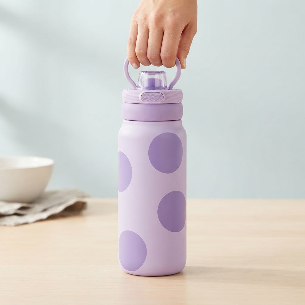 Botella Térmica de Acero Inoxidable Sport – Happy Dots | Aurea