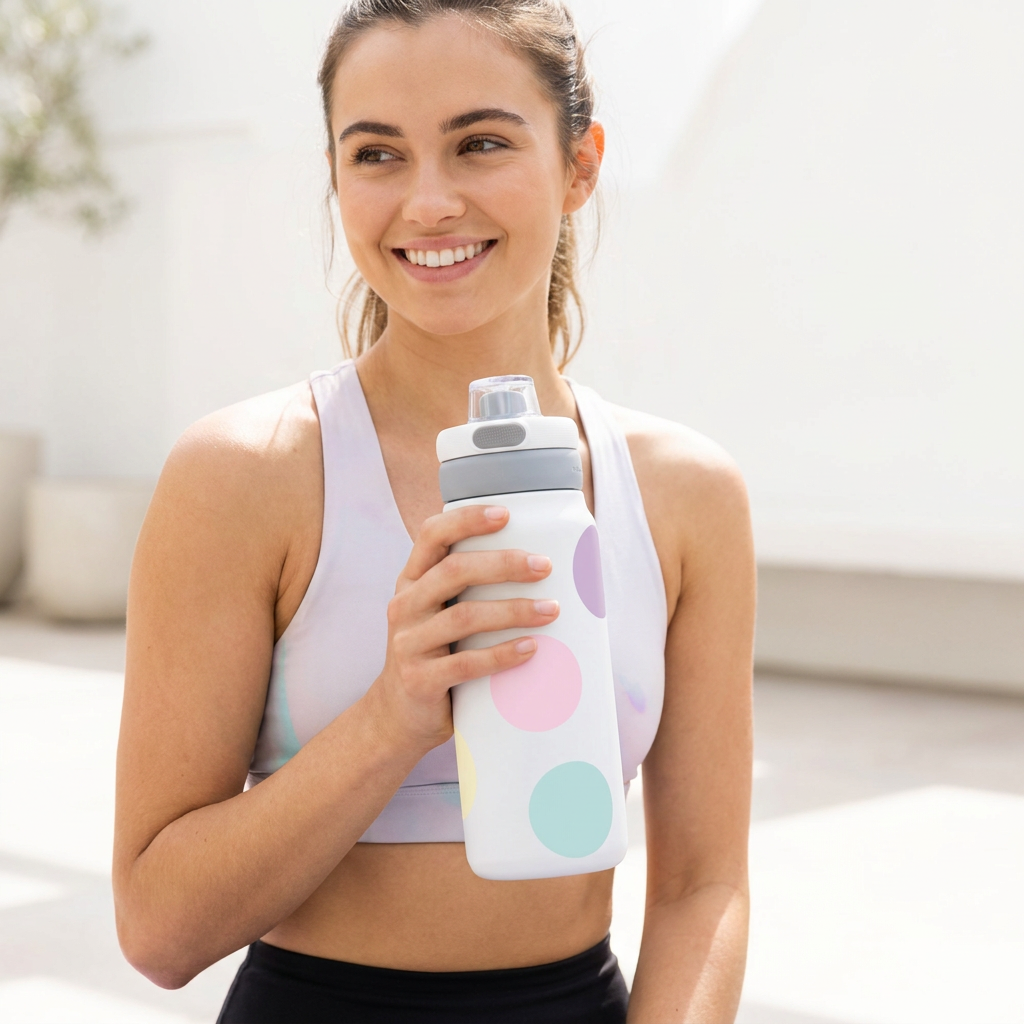 Botella Térmica de Acero Inoxidable Sport – Happy Dots | Aurea