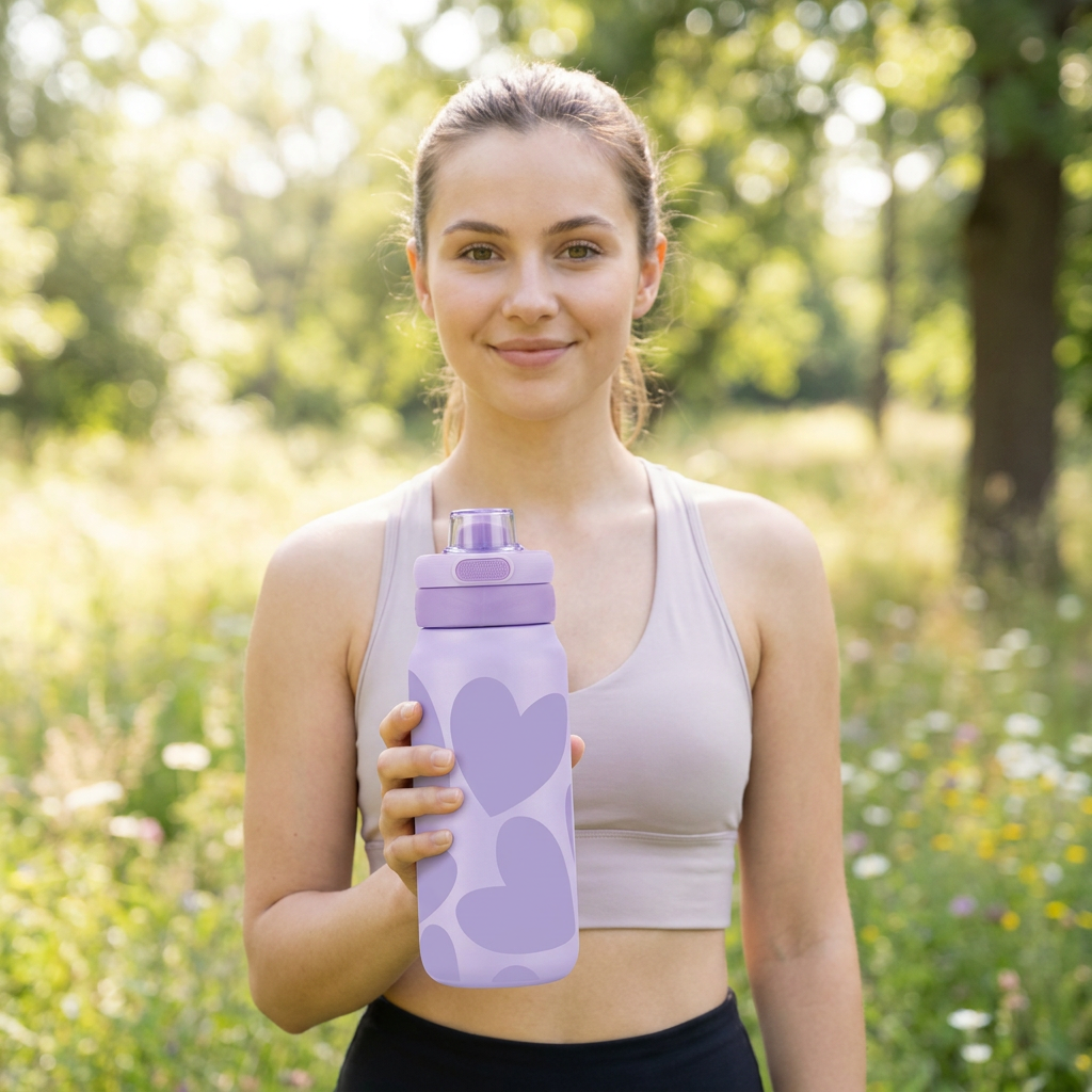 Botella Térmica de Acero Inoxidable Sport – Sweet Love | Aurea