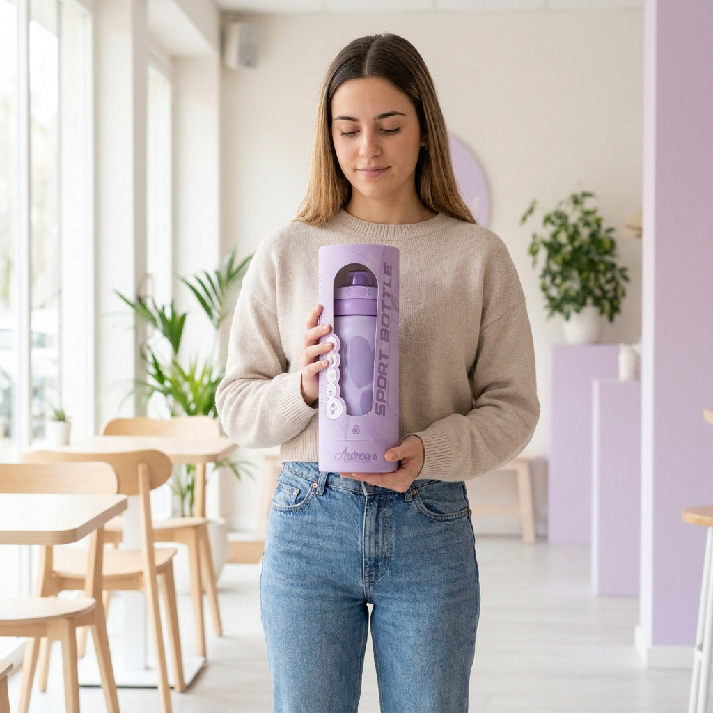 Botella Térmica de Acero Inoxidable Sport – Sweet Love | Aurea