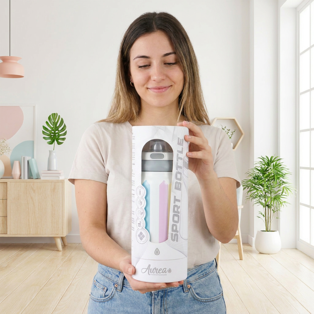 Botella Térmica de Acero Inoxidable Sport – Candy Lines | Aurea
